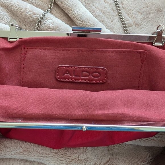 Red satin cocktail party purse - Picture 6 of 6